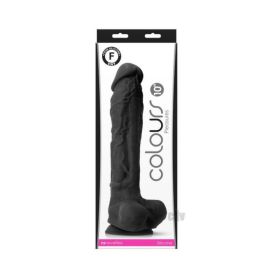 Colours Pleasures 10" Dildo - Black