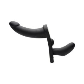 Double Take 10X Double Penetration Vibrating Strap-On Harness Black