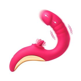 Tease and Please Thrusting and Licking Vibrator - Fuchsia