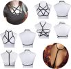 4 Pcs Women Strappy Harness Hollow Out Body Cage Bra Pentagram Top Cupless Sexy Lingerie Plus Size for Women
