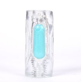 Aster Vibrating Male Masturbator With Bullet - Clear