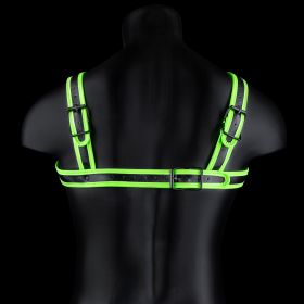 Bonded Leather Buckle Harness (Option: Large/xlarge  Glow in the Dark)